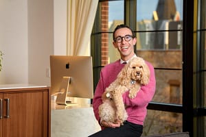 Zack Buchman with puppet