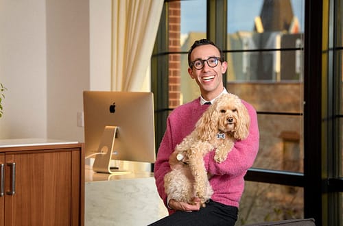 Zack Buchman with puppet