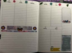 weekly planner spread