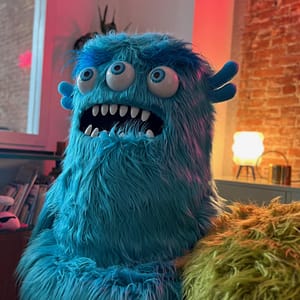 Blue Monster Puppet